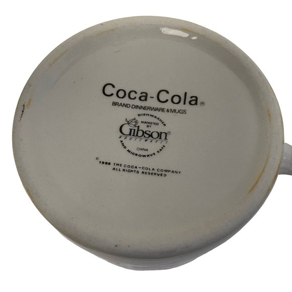 Vintage Soup Mug Gibson Bowl Ceramic w/ Handle Classic Red White Logo 1996 - Picture 7 of 7